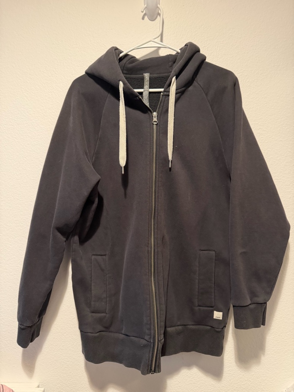 Vuori Restore Hoodie Black Zip-Up Hoodie Jacket - S